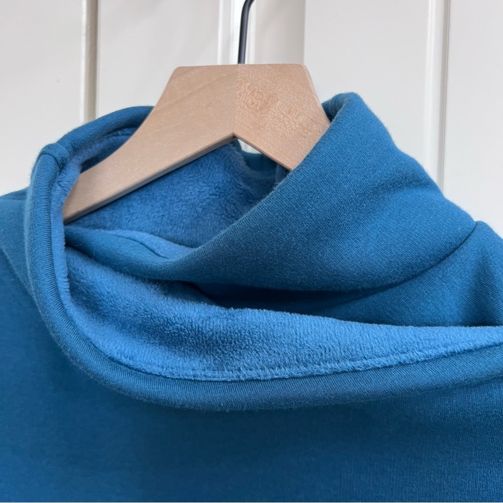 Athleta Womens Cozy Karma Mock Neck Sweatshirt Fleece Dress in Blue, Size S - Picture 7 of 10